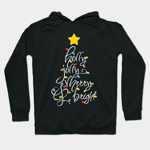 holly jolly merry & bright Hoodie by amyvanmeter